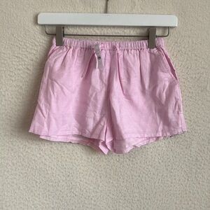J crew Girls' pull-on short in‎ linen-cotton blend Size 8 Pink